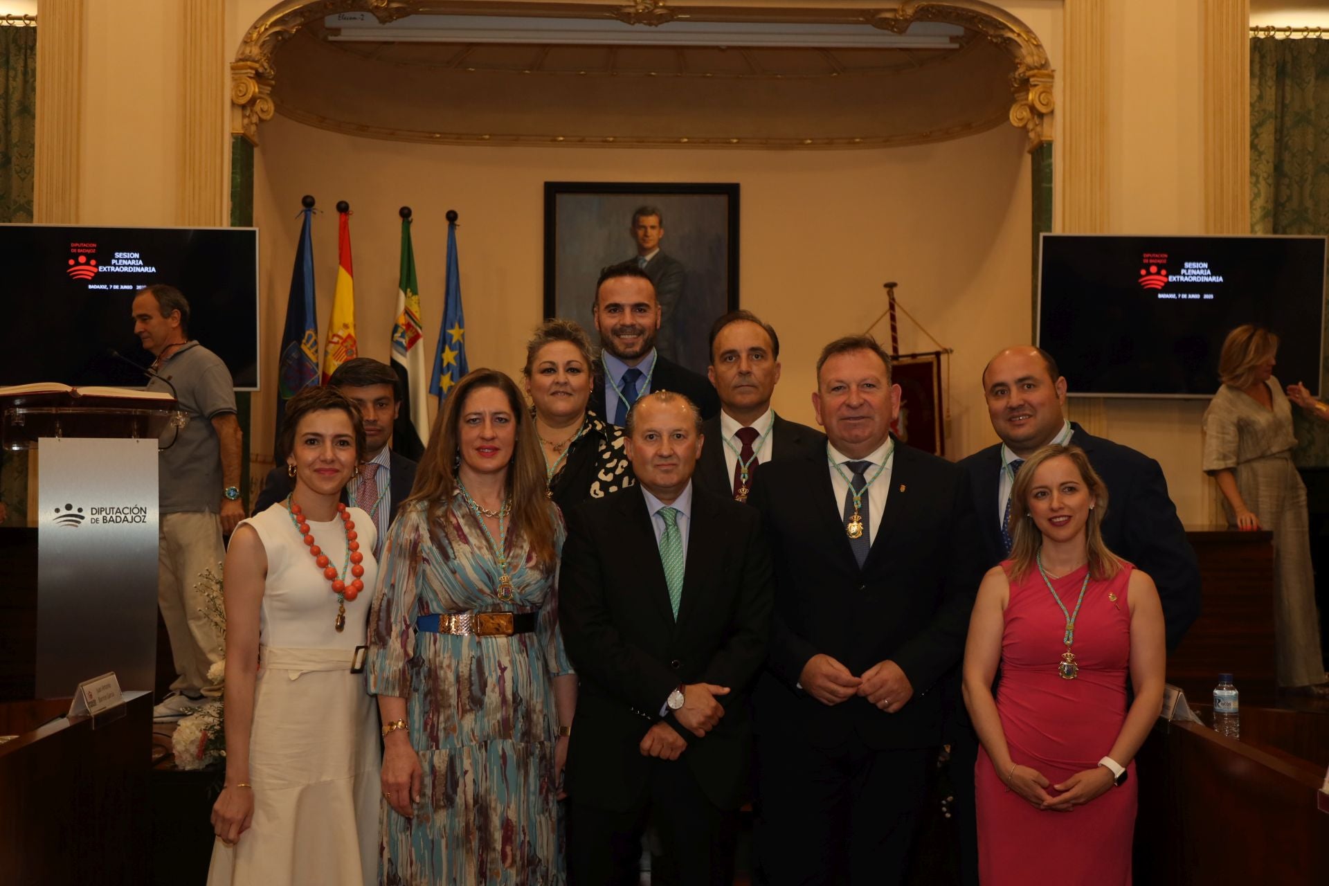 Toma de posesión de Raquel del Puerto como presidenta de la Diputación de Badajoz, en imágenes