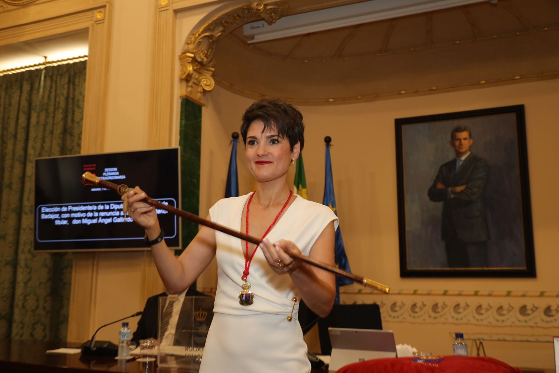 Toma de posesión de Raquel del Puerto como presidenta de la Diputación de Badajoz, en imágenes