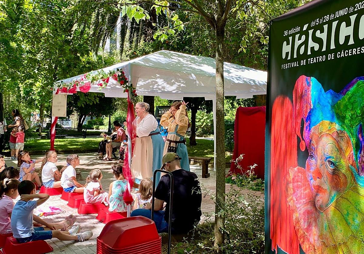 Taller teatral para niños ayer.