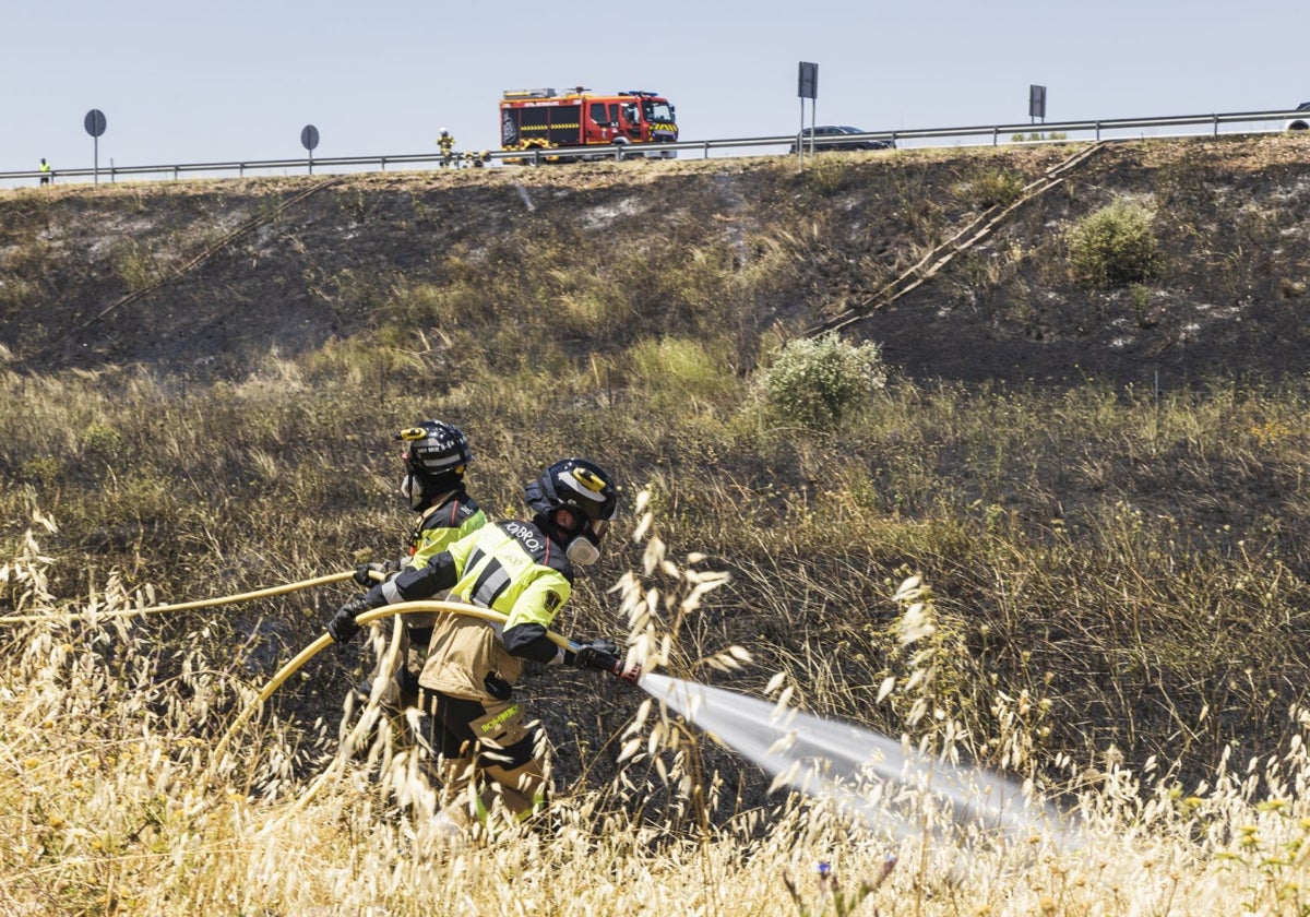 Incendio de pastos el viernes en El Nevero.