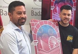 El concejal delegado de Ferias y Fiestas, José Antonio Casablanca, ha presentado el cartel junto a su autor, Christian Moreno.
