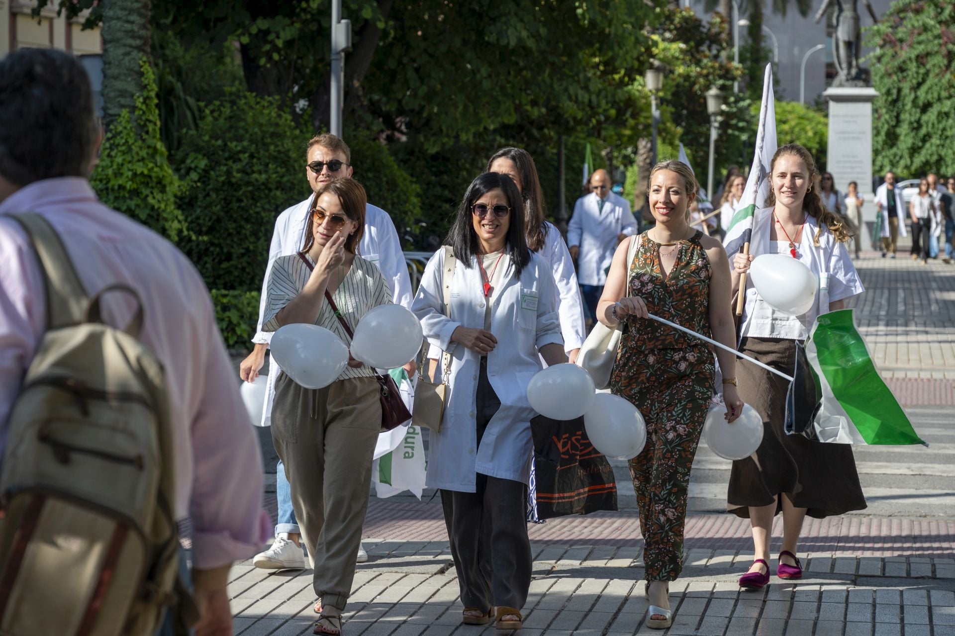 La protesta de los médicos extremeños, en imágenes