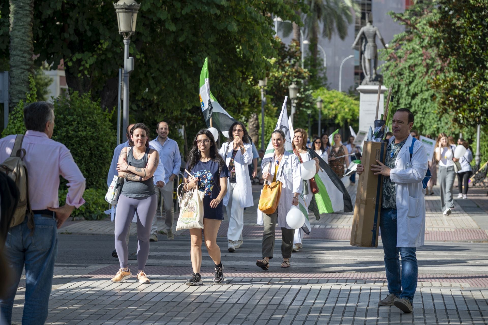 La protesta de los médicos extremeños, en imágenes