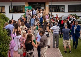 Asistentes al acto conmemorativo celebrado este sábado en el colegio mayor de Cáceres.