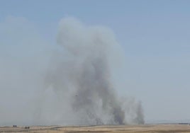 Imágenes del incendio forestal registrado en Cáceres, próximo a Plasenzuela