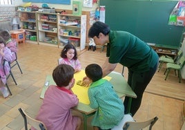 Niños durante el taller.