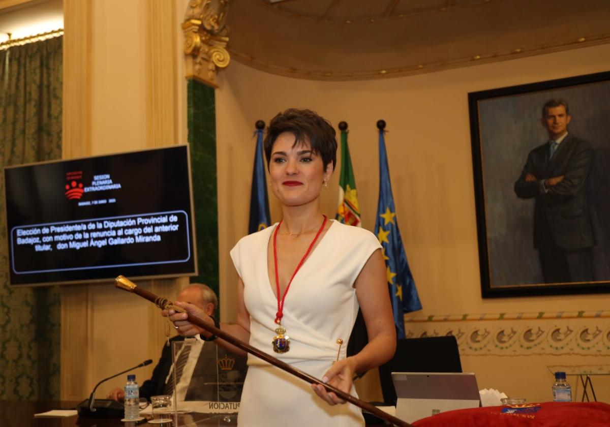 Del Puerto en su nombramiento como presidenta de la Diputación.