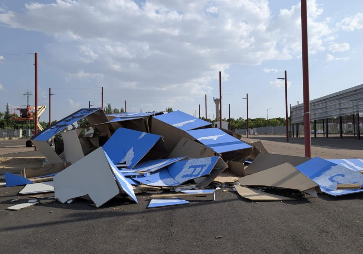 Estado de la estructura tras la tormenta.