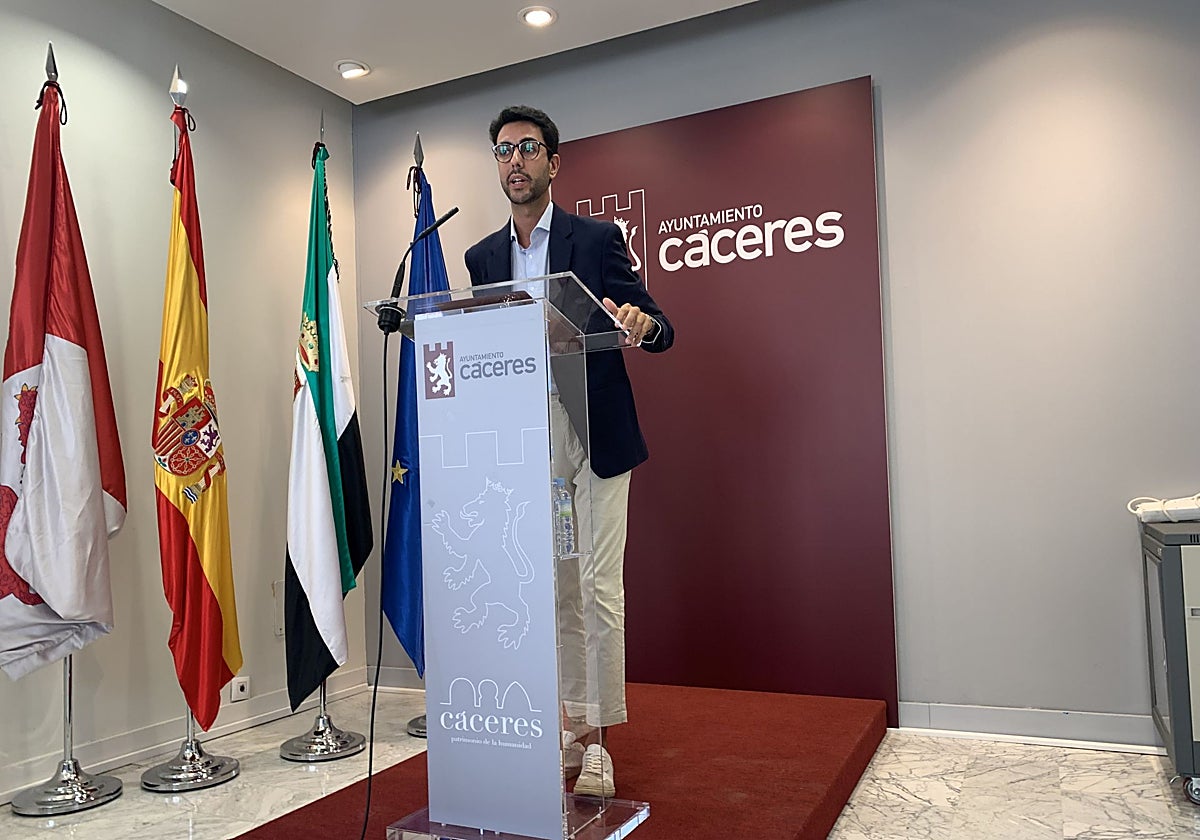 Ángel Orgaz, portavoz municipal de Gobierno de Cáceres.