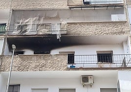 Así ha quedado la vivienda de Mérida afectada por un incendio
