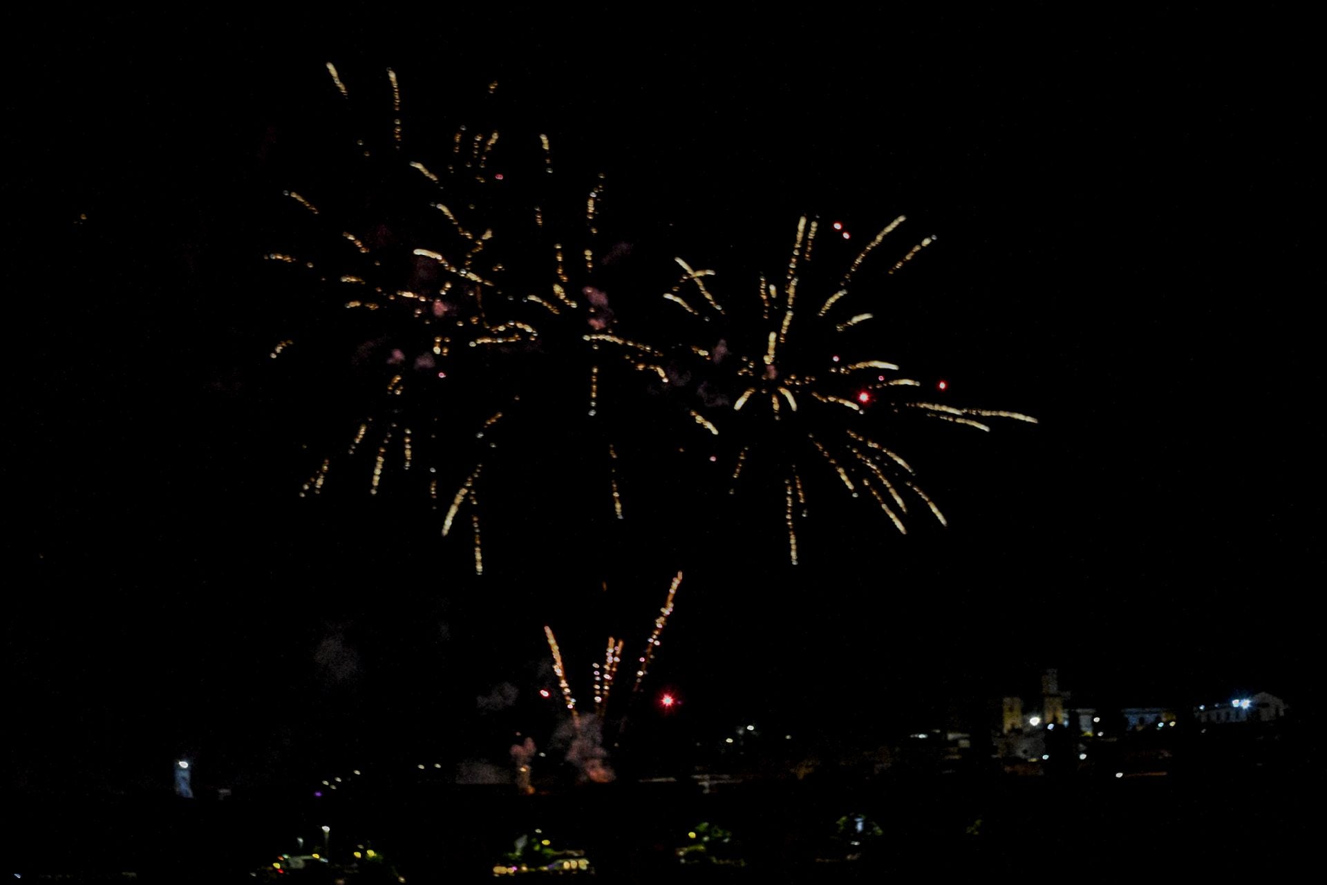 Así fueron los fuegos artificiales de la Feria de San Juan de Badajoz