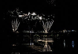 Así fueron los fuegos artificiales de la Feria de San Juan de Badajoz