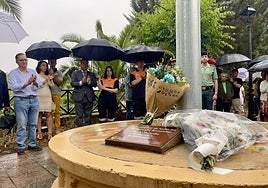 Homenaje a las víctimas del terrorismo en Cerezo, en el parque dedicada a ellas.