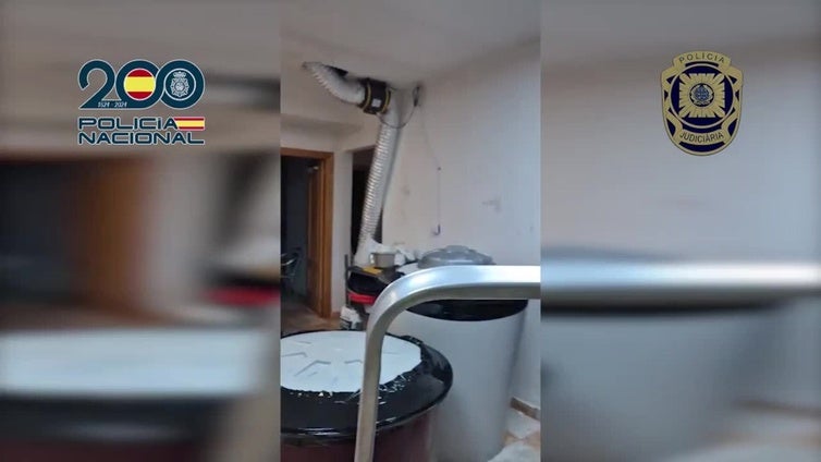 Así era por dentro el laboratorio de cocaína de Badajoz desmantelado por la Policía Nacional