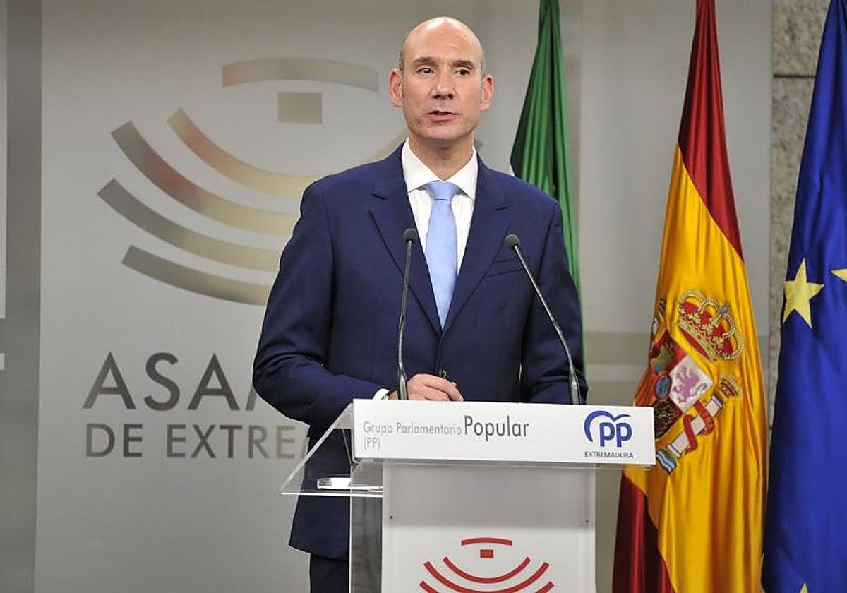 José Ángel Sánchez Juliá, portavoz del grupo popular en la Asamblea.