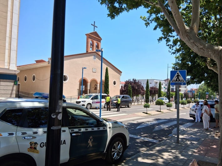 Una mujer de 38 años resulta herida en la colisión de dos turismos en Coria