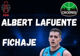 Cartel del anuncio del fichaje de Albert Lafuente