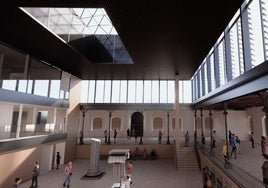 Recreación del interior del Mercado de Calatrava tras la obra de adecuación.