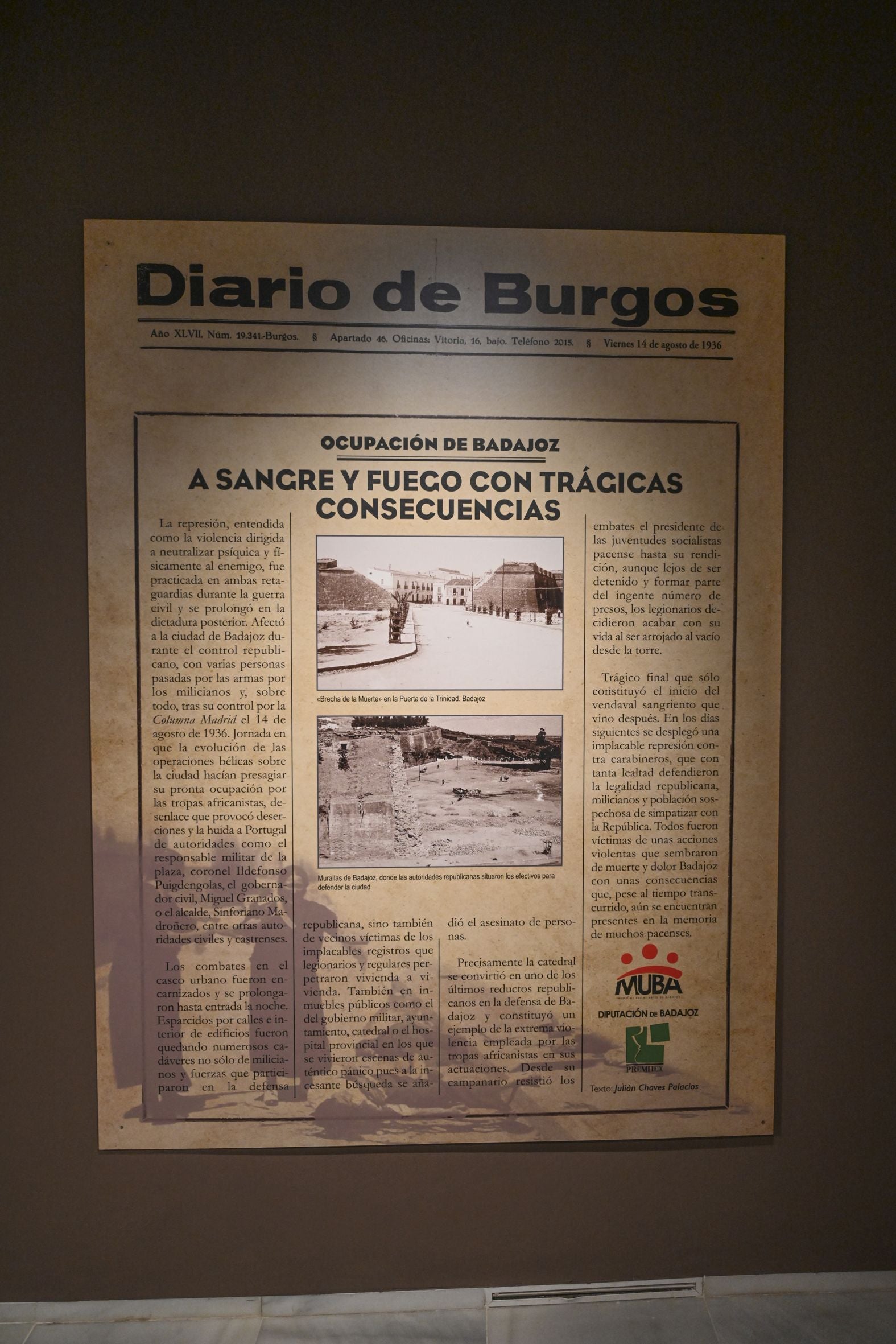 Imagen secundaria 1 - Badajoz expone su &#039;Gernika&#039; en el MUBA