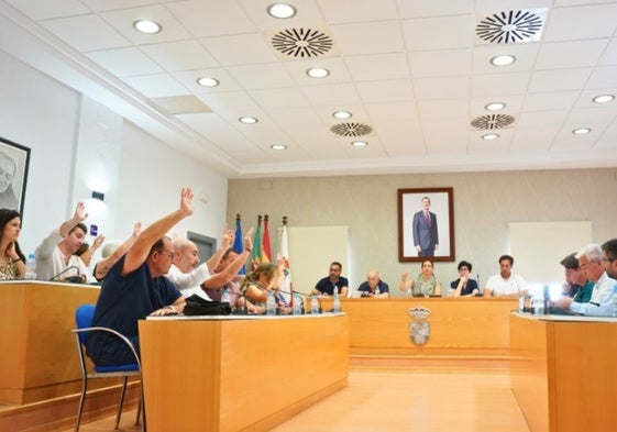 Votación en el pleno de Don Benito.
