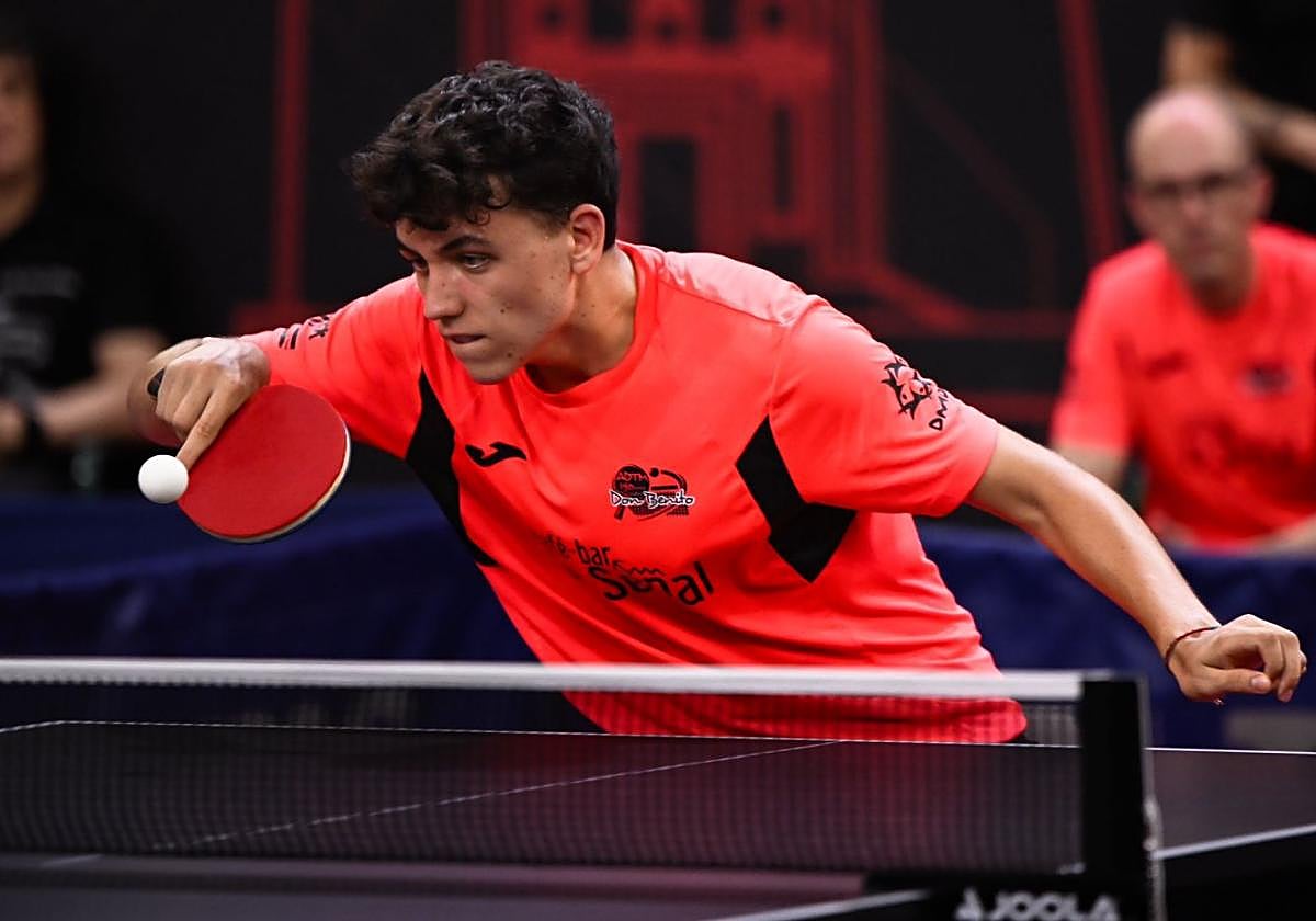 Jesús Aguado durante el Campeonato de España de tenis de mesa.
