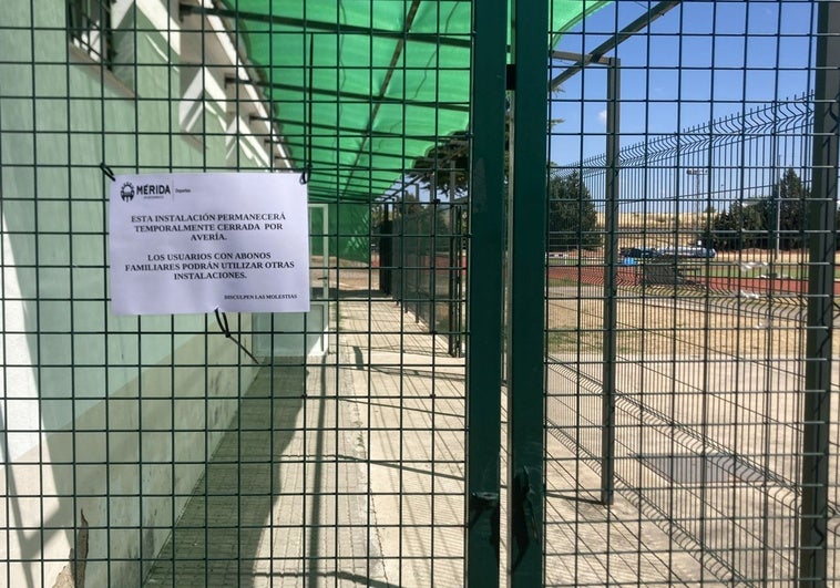 La piscina del complejo Diocles de Mérida vuelve a cerrar por una avería