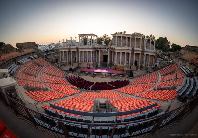 Cojines en el Teatro Romano de Mérida