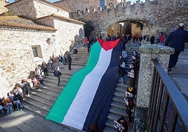 Concentración de apoyo al pueblo palestino en Cáceres en el pasado mes de julio.