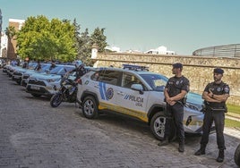 Presentación reciente de nuevos coches de la Policía Local.