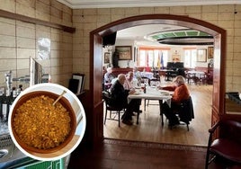 El salón del restaurante del Hogar Extremeño en pleno centro de Madrid.