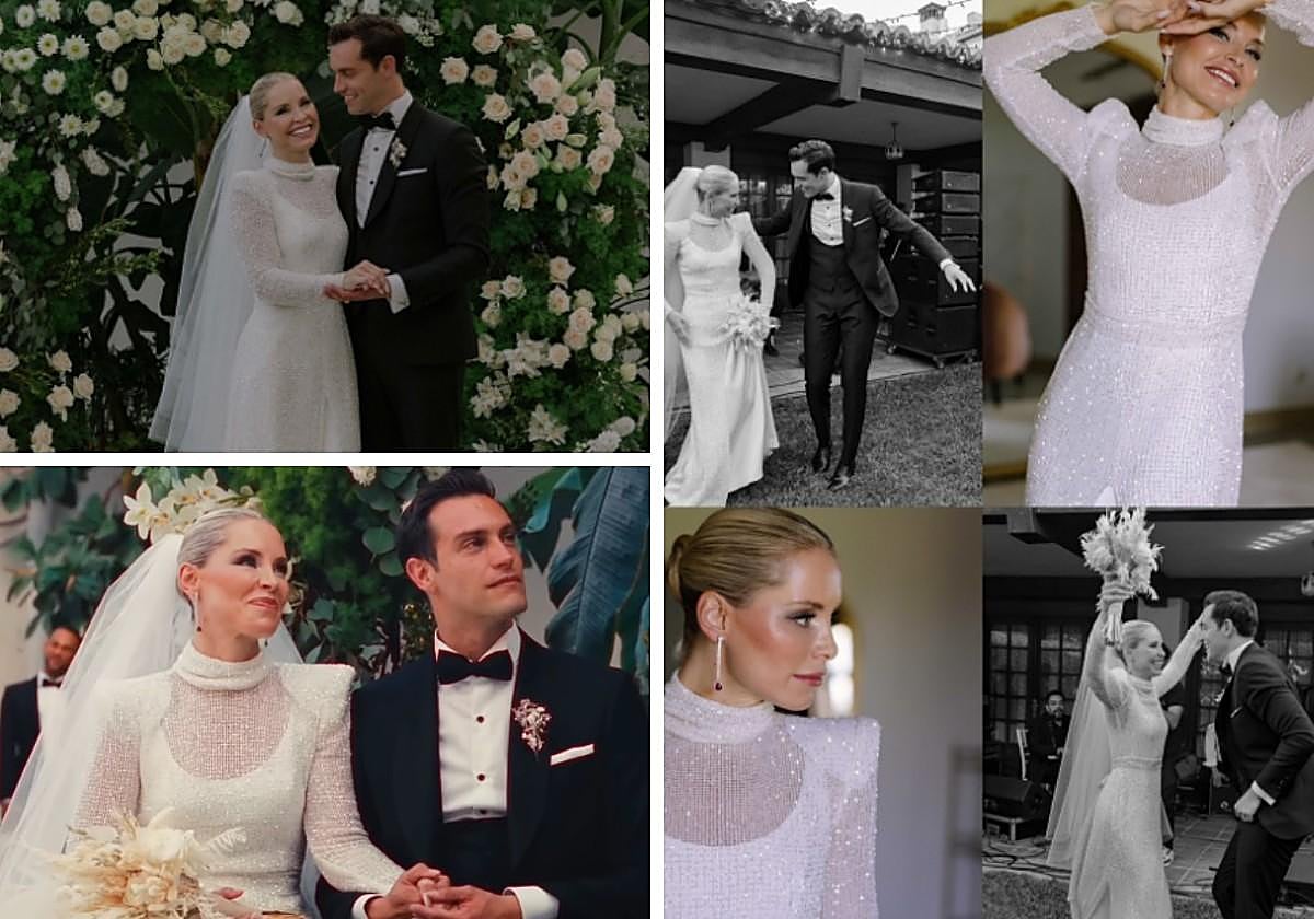 Soraya y Miguel Ángel durante su boda