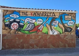 Vista del nuevo mural, obra de Daniel Nieto.
