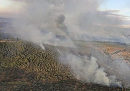 Así se ha vivido la noche tras la alerta provocada por el incendio en Valdecaballeros