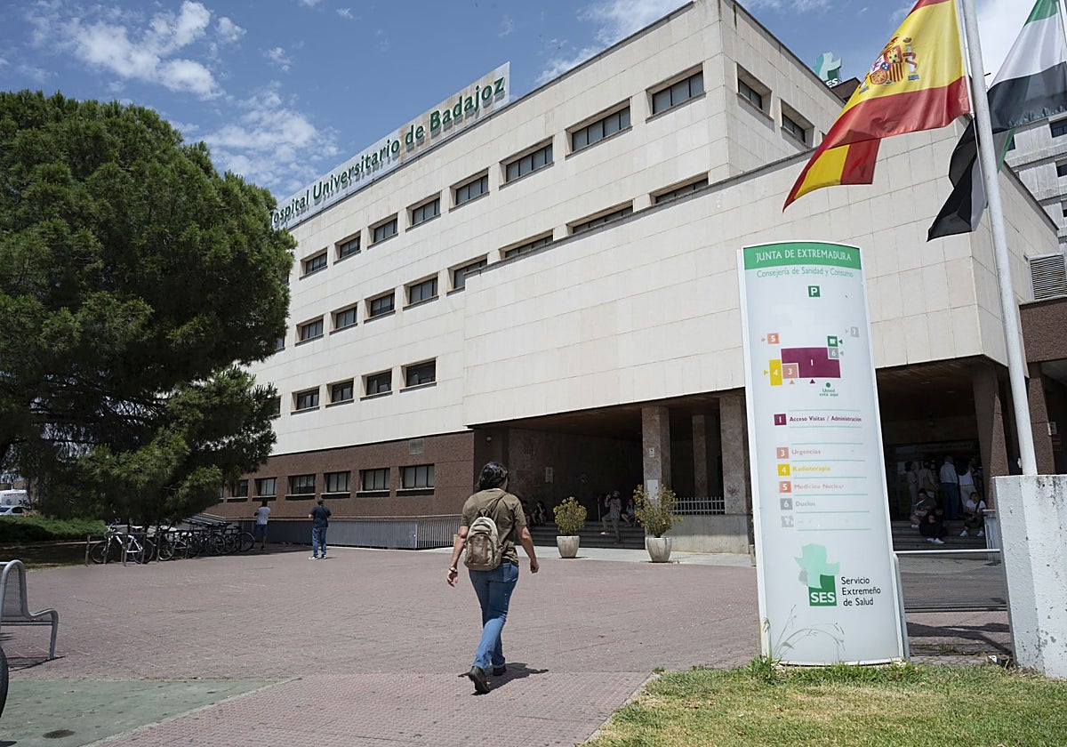 El Hospital Universitario de Badajoz.