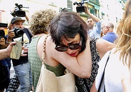 Juana Rivas a su llegada al punto de encuentro fijado por orden judicial el pasado miércoles