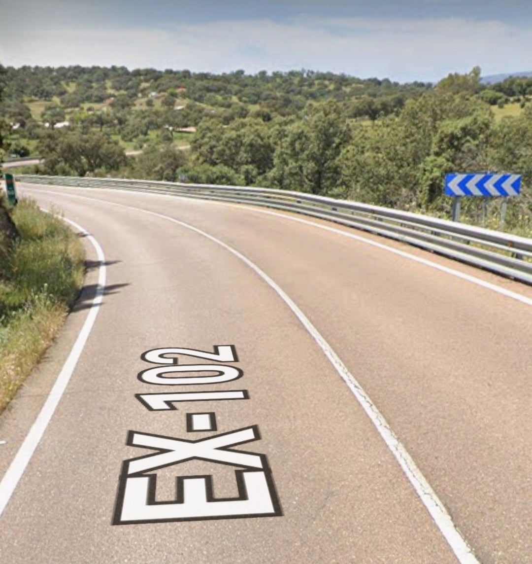 Kilómetro 50 de la EX-102, cerca de Logrosán.