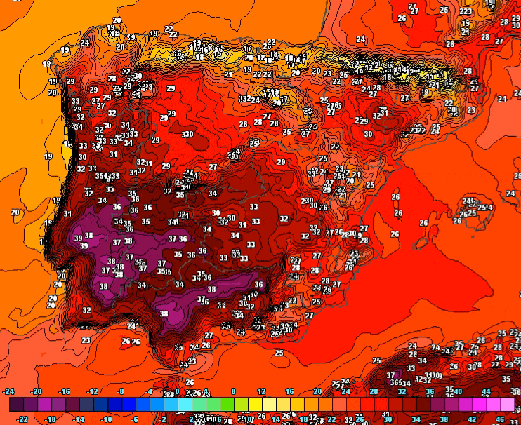 Previsión de temperaturas para los próximos días.