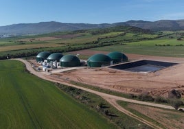 Imagen de una planta de biogás en la provincia de Soria.