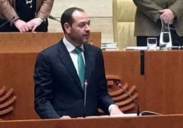 Francisco Ramírez, durante una intervención en la Asamblea de Extremadura.