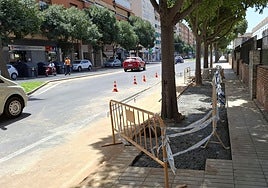 La zona donde se produjo el último reventón de tuberías.