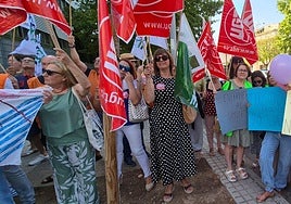Concentración esta mañana en Mérida.