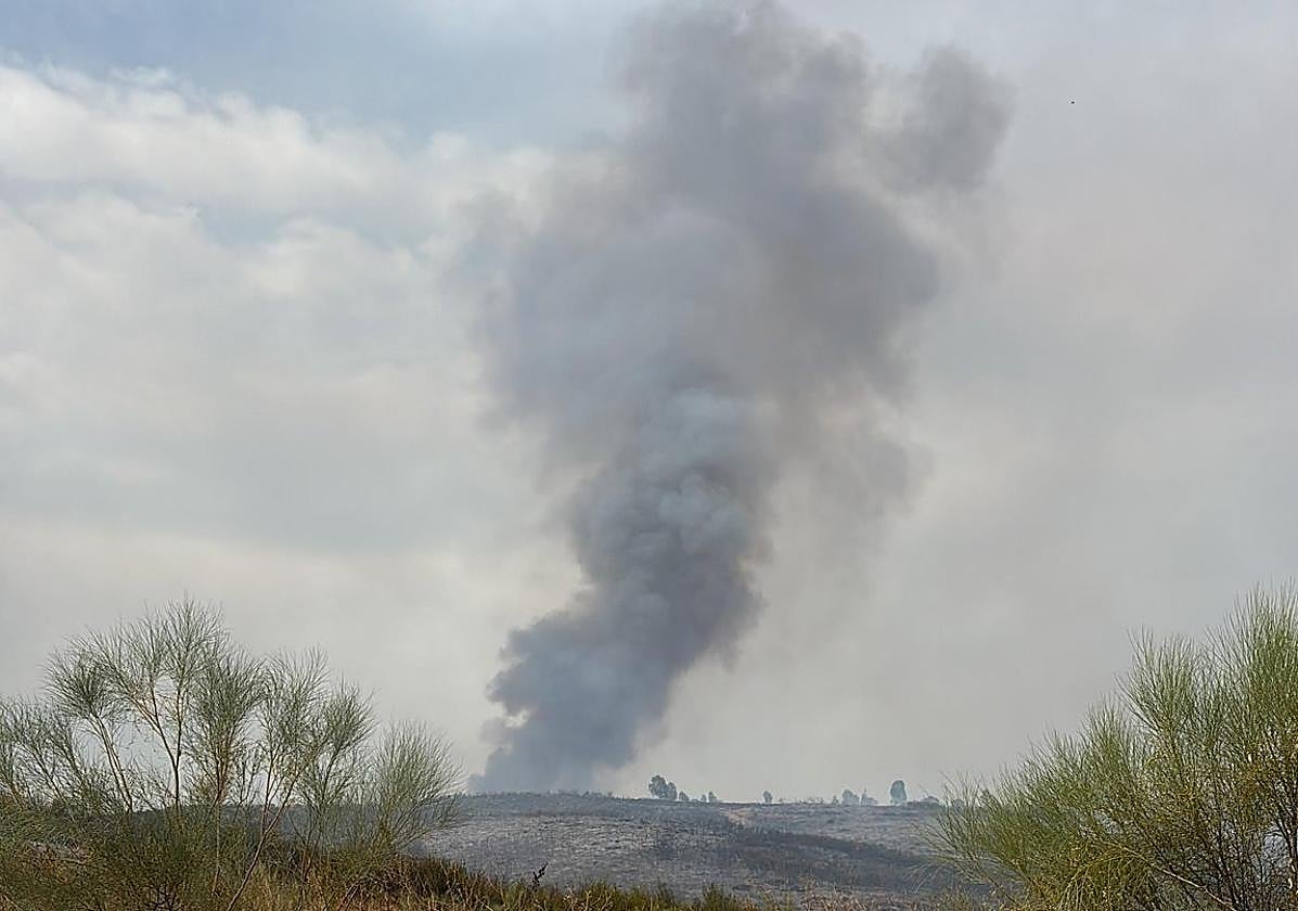 Imágenes del incendio en Guijo de Galisteo