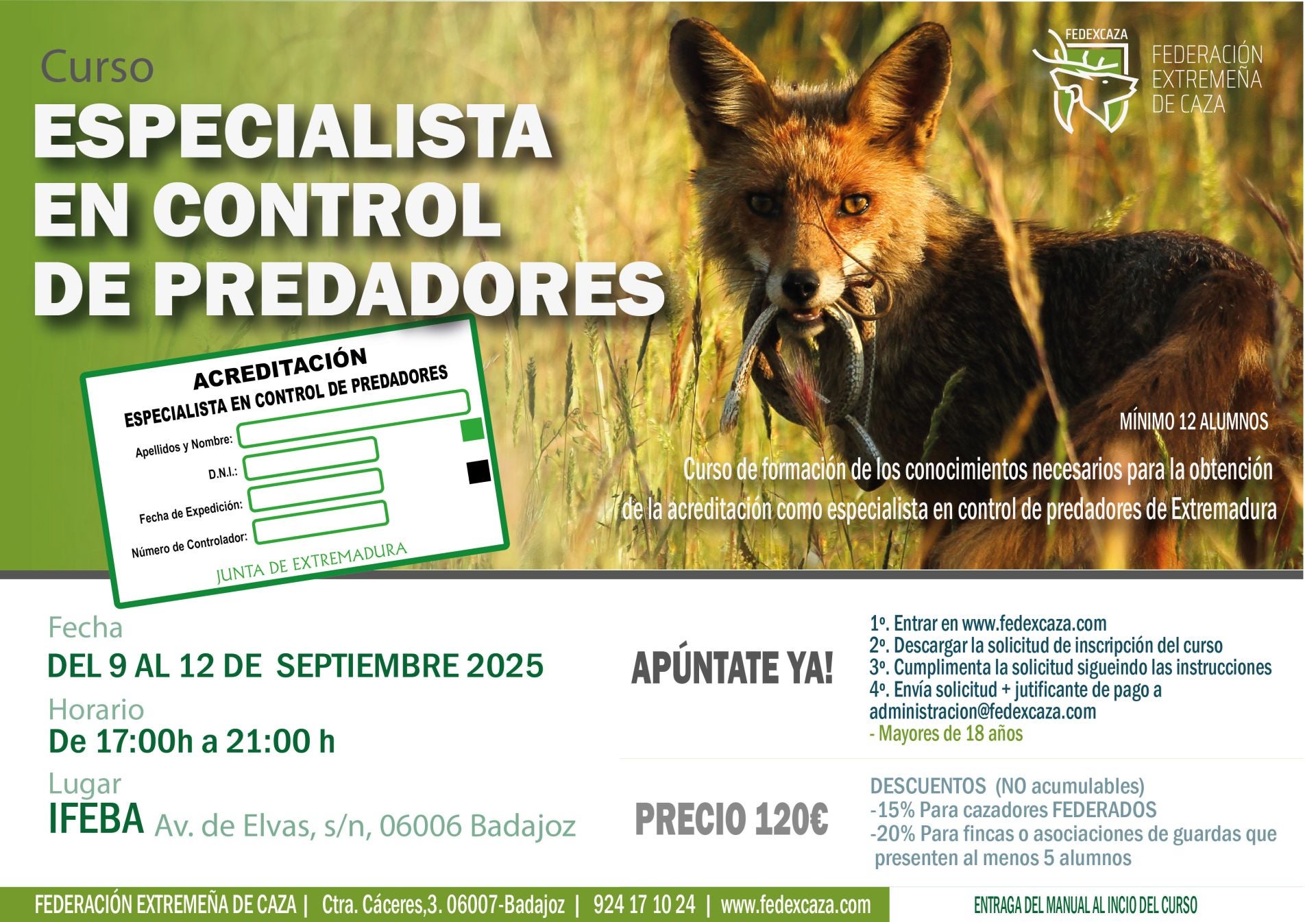 Cartel informativo del curso.