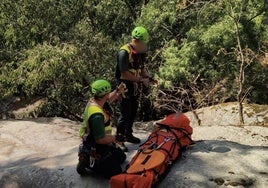 Rescate del herido.