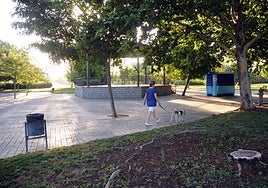 El parque de las siete sillas donde ocurrió la violación.