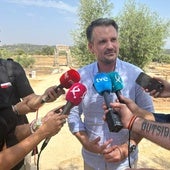 El consejero de Presidencia, Abel Bautista, en Cáparra.