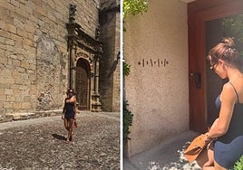 Hiba Abouk durante su viaje