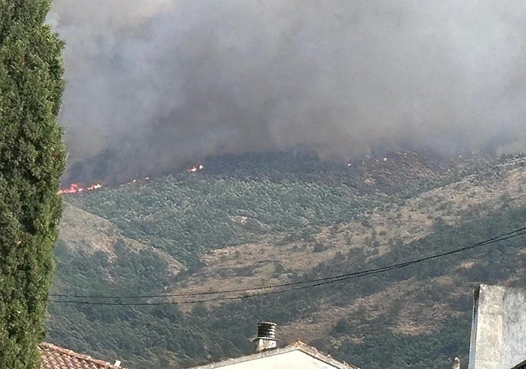 El fuego, desde Jarilla.