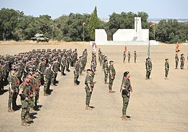 Base General Menacho en Bótoa, donde está acuartelada la Brigada Extremadura XI.