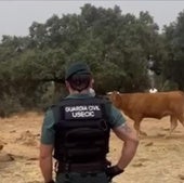 La Guardia Civil acompaña a los ganaderos de Gargantilla para que alimenten a los animales